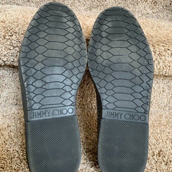 Jimmy Choo Men\'s Gray Leather Loafer Shoes. main image 10